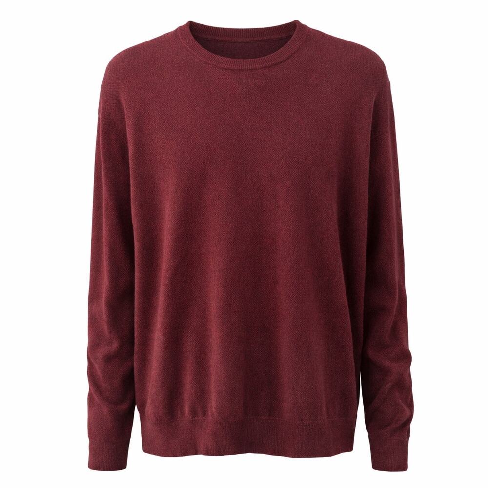 14th Union Burgundy Cotton Cashmere Sweater Crewneck Soft Minimalist office nwot